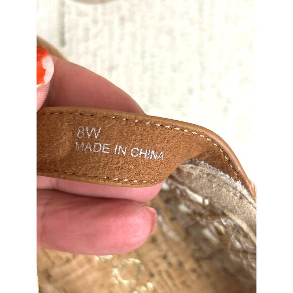 Aerosoles Women’s 8 Cornelia Cream Embroidered Raffia Fabric Platform Sandal NEW - Picture 8 of 9